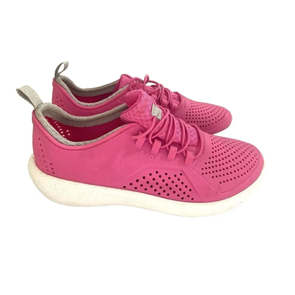 Crocs Literide Pacer Sneaker Electric Pink Big Girl Youth 50 37 Junior Tags Shoe